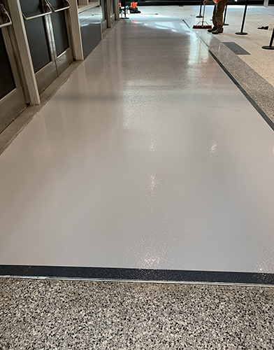 Providence RI epoxy flooring for Civic Center